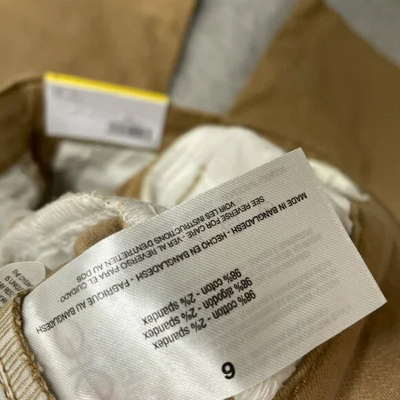 NEW Ella Moss Women's 6 Wide Leg Crop High-Rise Pants Brown Cotton G1471 - Picture 9 of 11